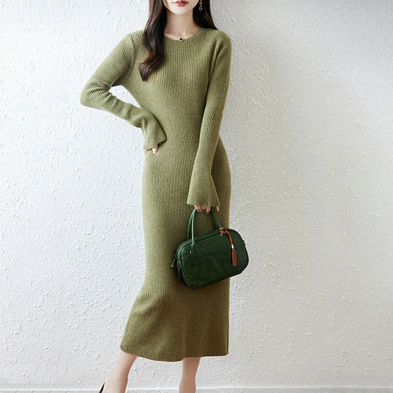 100% wool women's dress