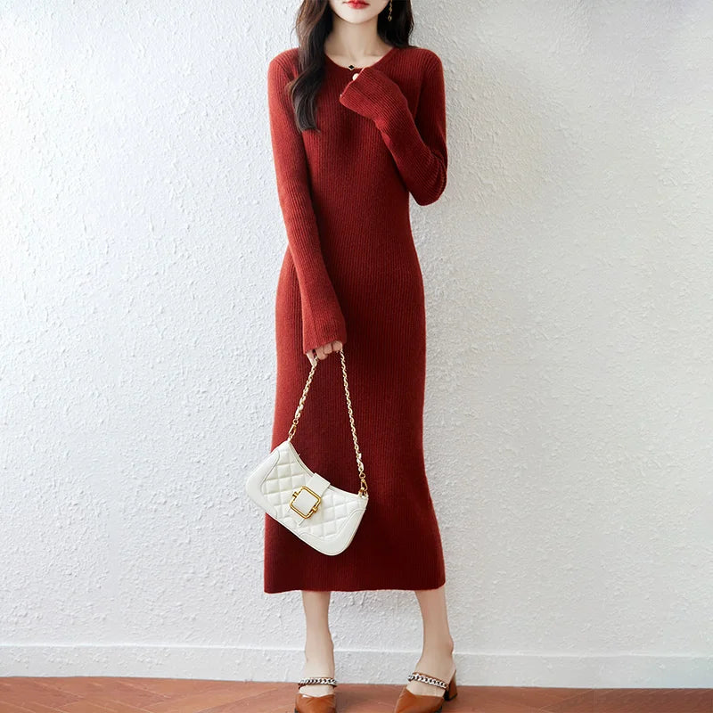 100% wool women's dress